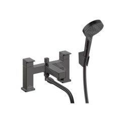 Hansgrohe Vernis Shape - Mitigeur sur le bord de baignoire avec accessoires, installation 2 trous, noir mat 71462670
