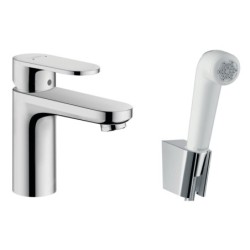 Hansgrohe Vernis Blend - Mitigeur de lavabo avec douchette à main Bidette, chrome 71215000