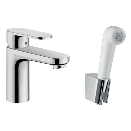 Hansgrohe Vernis Blend - Mitigeur de lavabo avec douchette à main Bidette, chrome 71215000