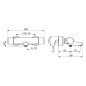 Hansa Care - Mitigeur thermostatique de baignoire, chrome 08717100
