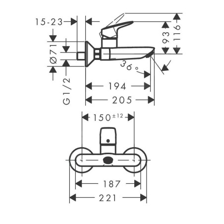 Hansgrohe Logis - Mitigeur de lavabo, chrome 71225000