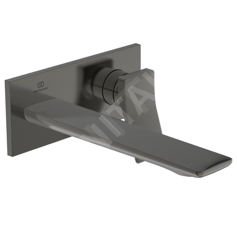 Ideal Standard Conca Tap - Mitigeur de lavabo encastré, bec 220 mm, Magnetic Grey A7372A5