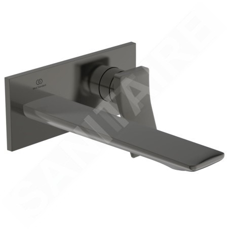 Ideal Standard Conca Tap - Mitigeur de lavabo encastré, bec 220 mm, Magnetic Grey A7372A5