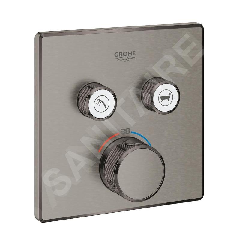 Grohe Grohtherm SmartControl - Mitigeur thermostatique encastré avec 2 soupapes, Hard Graphite brossé 29124AL0 Grohe Grohtherm SmartControl - Mitigeur thermostatique encastré avec 2 soupapes, Hard Graphite brossé 29124AL0