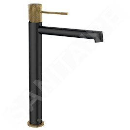 Sapho Solaris - Mitigeur de lavabo, noir mat/doré WD006G