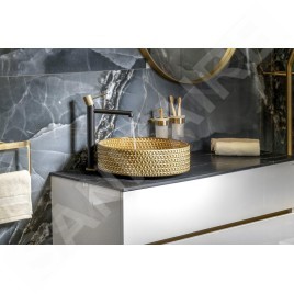 Sapho Solaris - Mitigeur de lavabo, noir mat/doré WD006G