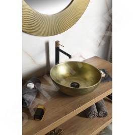 Sapho Solaris - Mitigeur de lavabo, noir mat/doré WD006G
