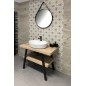 Table de lavabo TWIGA 100x72x50 cm, chêne noir mat/Rover Table de lavabo TWIGA 100x72x50 cm, chêne noir mat/Rover