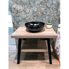 Table de lavabo TWIGA 100x72x50 cm, chêne noir mat/Rover