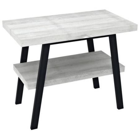 Table de lavabo TWIGA 100x72x50 cm, chêne noir mat/ancien