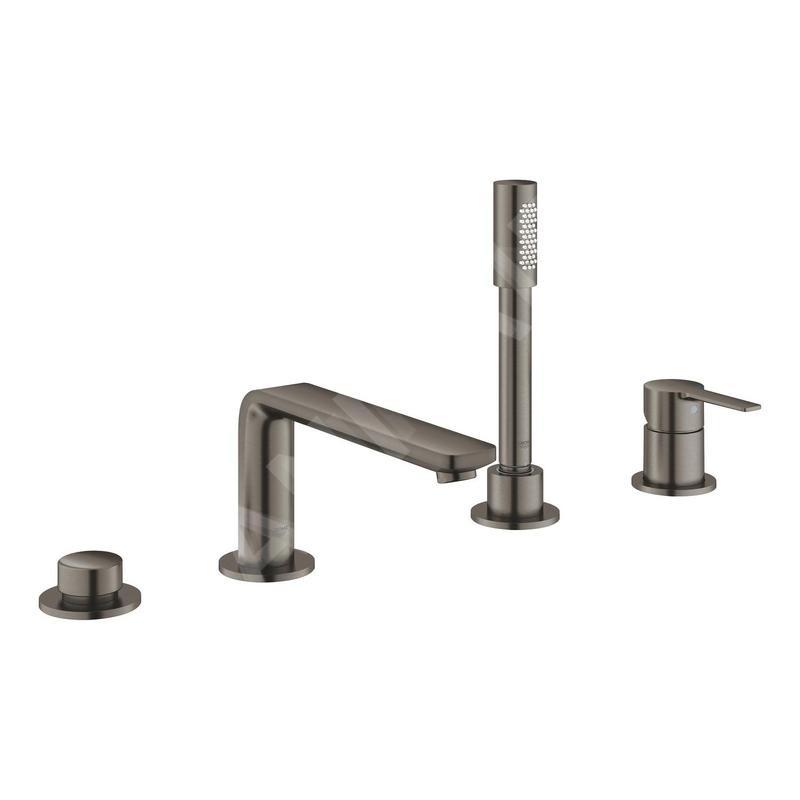 Grohe Lineare - Mitigeur au bord de baignoire 4 trous, Hard Graphite brossé 19577AL1