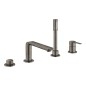 Grohe Lineare - Mitigeur au bord de baignoire 4 trous, Hard Graphite brossé 19577AL1