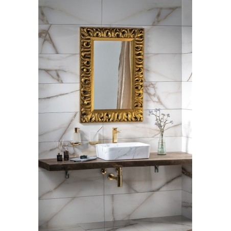 Miroir ZEEGRAS avec cadre, 70x100cm, or