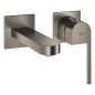Grohe Plus - Mitigeur de lavabo encastré, installation à 2 trous, Hard Graphite brossé 29303AL3