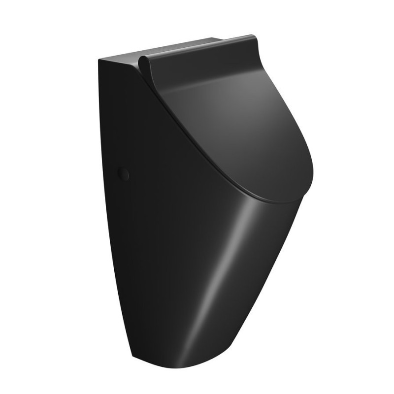 COMMUNITY retour inlet urinal avec des trous de couvercle 31x65cm, noir mat