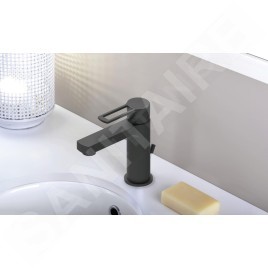 Paffoni Ringo - Mitigeur de lavabo avec vidage 1 1/4, noir mat RIN073NO