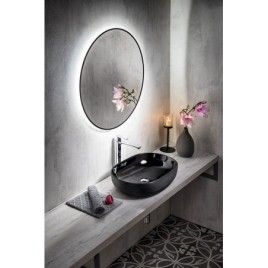 SHARON rétro-éclairé LED Ø 80 cm, noir mat