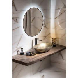 SHARON rétro-éclairé LED Ø 80 cm, noir mat