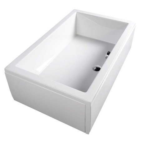 Plateau de douche DEEP, avec cadre de soutien, rectangle, 130x75x26cm, blanc
