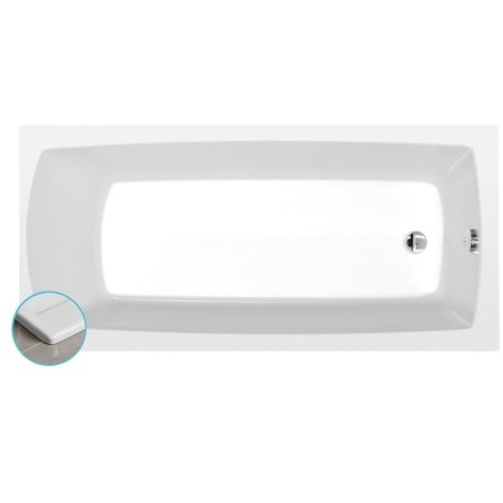 LILY SLIM Bain rectangulaire 140x70x39cm, Blanc