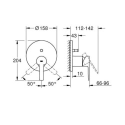 Grohe Lineare - Mitigeur à encastrer pour 2 sorties, supersteel 24064DC1