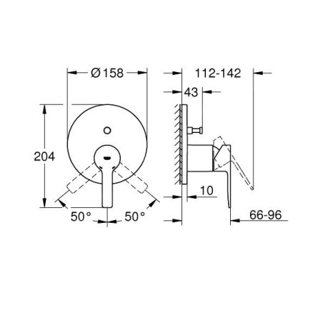 Grohe Lineare - Mitigeur à encastrer pour 2 sorties, supersteel 24064DC1