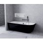 SUSSI L Cast Marble Freestanding Bath 160x70x50cm, noir/blanc