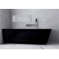 SUSSI L Cast Marble Freestanding Bath 160x70x50cm, noir/blanc
