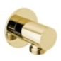 Sortie de douche, ronde, mince couverture, or
