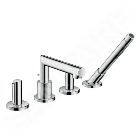 Axor Uno - Mitigeur de baignoire avec accessoires, installation 4 trous, chrome 45444000