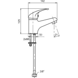 Novaservis Metalia 55 - Mitigeur de lavabo avec vidage, chrome 55001,0