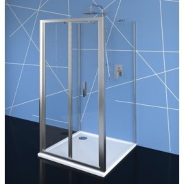 EASY screnn trois côtés 900x900mm, portes pliantes, variante L/R, verre clair