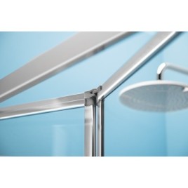 EASY screnn trois côtés 1000x700mm, portes pliantes, variante L/R, verre clair