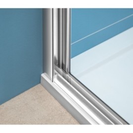 EASY screnn trois côtés 1000x700mm, portes pliantes, variante L/R, verre clair