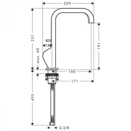Axor Citterio - Mitigeur de lavabo, chrome 39034000