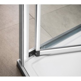 EASY screnn trois côtés 1000x700mm, portes pliantes, variante L/R, verre clair