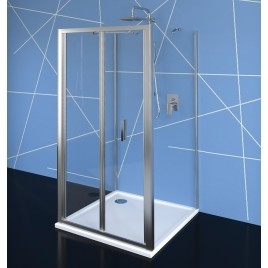 EASY screnn trois côtés 1000x800mm, portes pliantes, variante L/R, verre clair