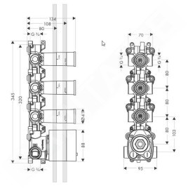 Axor Corps d’encastrement - Corps d’encastrement pour module thermostatique 10750180
