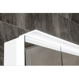 LINEX armoire miroir incl. Lumière LED, 100x70x15cm, blanc