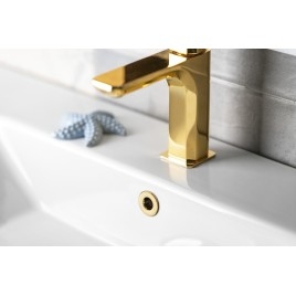 Revêtement de lavabo en métal, 30 mm, or