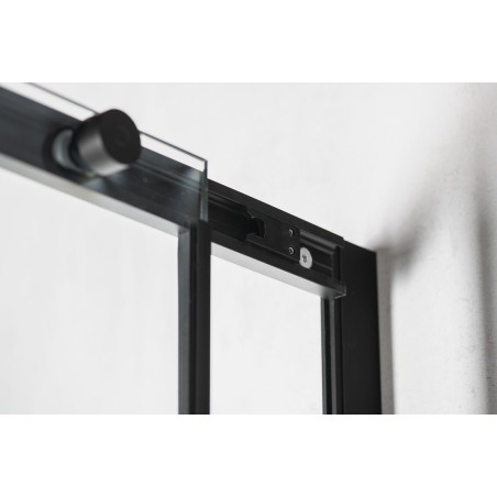 ALTIS BLACK Porte de douche 780-800mm, (H) 2000mm, verre clair
