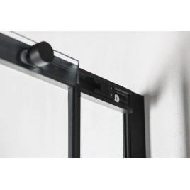 ALTIS BLACK Porte de douche 980-1000mm, (H) 2000mm, verre clair
