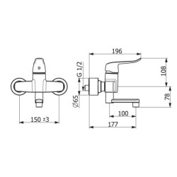 Hansa Clinica - Mitigeur de lavabo, chrome 01526283