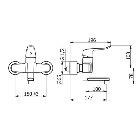 Hansa Clinica - Mitigeur de lavabo, chrome 01526283