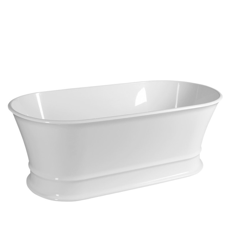 DELONIX Cast Marble Bain de qualité 170x84x61,5cm, blanc