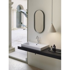 NUBES lavabo en céramique 80x50cm, blanc ExtraGlaze