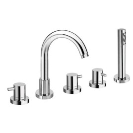 AIRTECH 5 Hole deck Robinet de bain monté, chrome