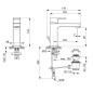 Ideal Standard Edge - Mitigeur de lavabo Slim avec bonde, chrome A7101AA