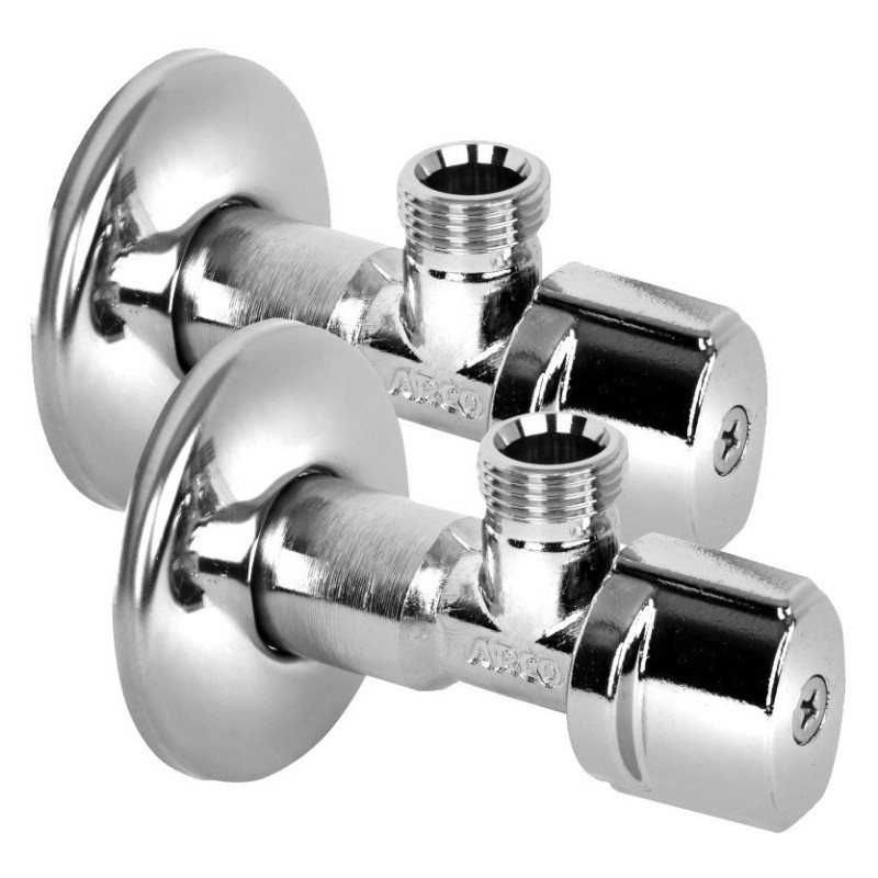 Vanne d'angle ARCO A-80 1/2"x3/8", anticalc, chrome, paire Vanne d'angle ARCO A-80 1/2"x3/8", anticalc, chrome, paire