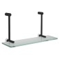 Vitre de douche 400x180x125mm, mat noir